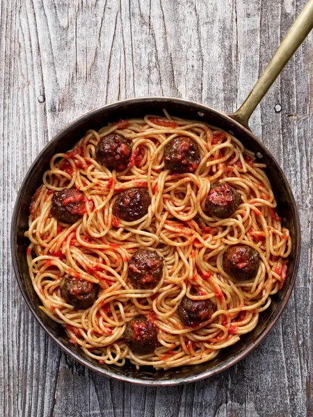 Spaghetti rustici americani di polpette italiane — Foto Stock
