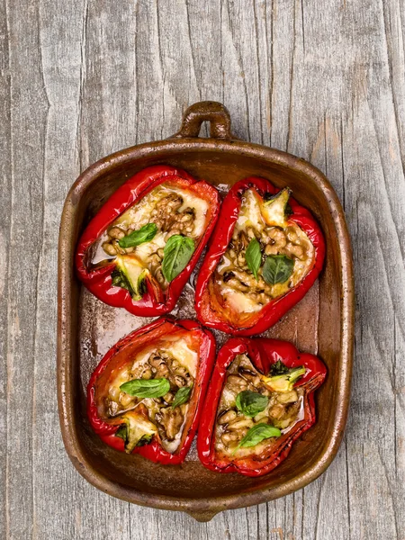 Rustikální pečené papriky — Stock fotografie