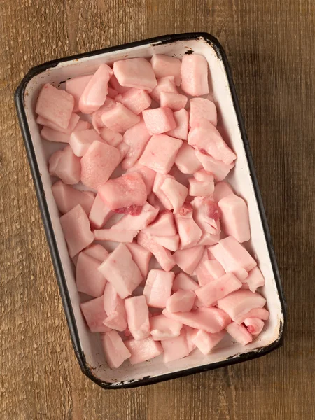 소박한 돼지고기 지방 큐브 — 스톡 사진
