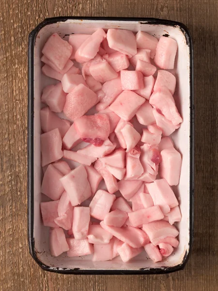 Rustic pork fat cube — Stock Photo, Image