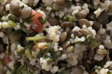 İtalyan mercimeği yakın plan salata geçmişi