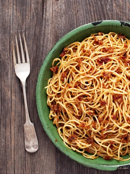 Rustic italian sicilian pesto spaghete — Fotografie, imagine de stoc