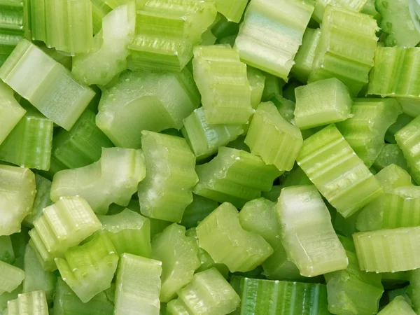 Diced cut celery food background — Stock Photo, Image
