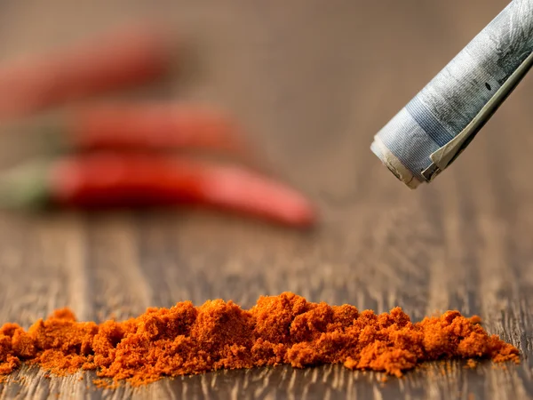 Spicy hot chili addiction — Stock Photo, Image