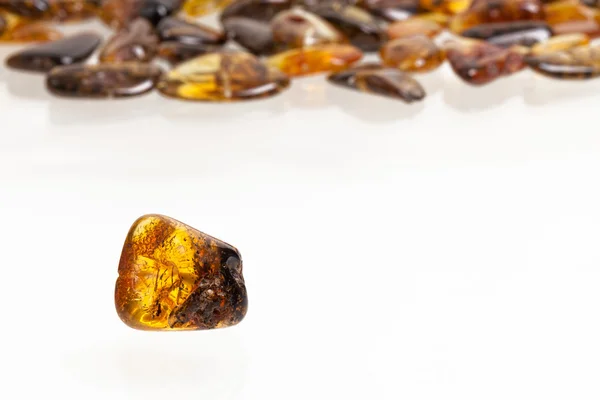 Yellow amber stone. — Stock Photo, Image