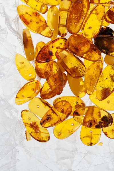 Yellow amber stones — Stock Photo, Image