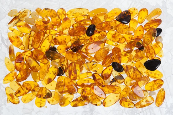 Yellow amber stones — Stock Photo, Image