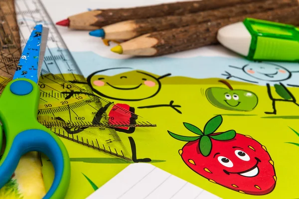 Accesorios para internado escuela primaria —  Fotos de Stock