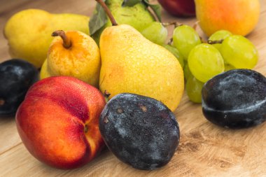 çeşitli biyo yaz meyve ahşap tablo