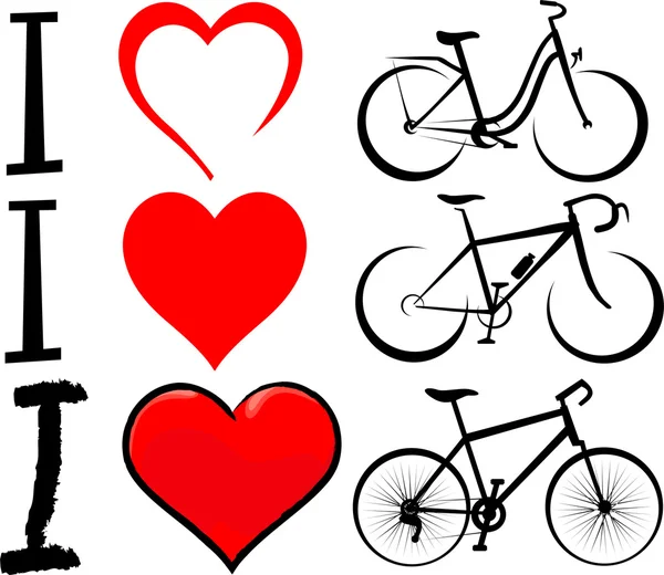 我喜欢骑自行车 — 图库矢量图片