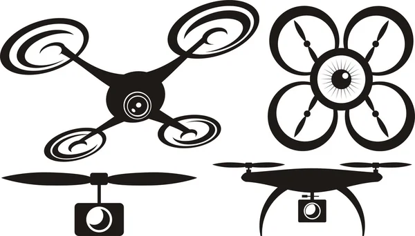 Drone - vektoros ikonok — Stock Vector