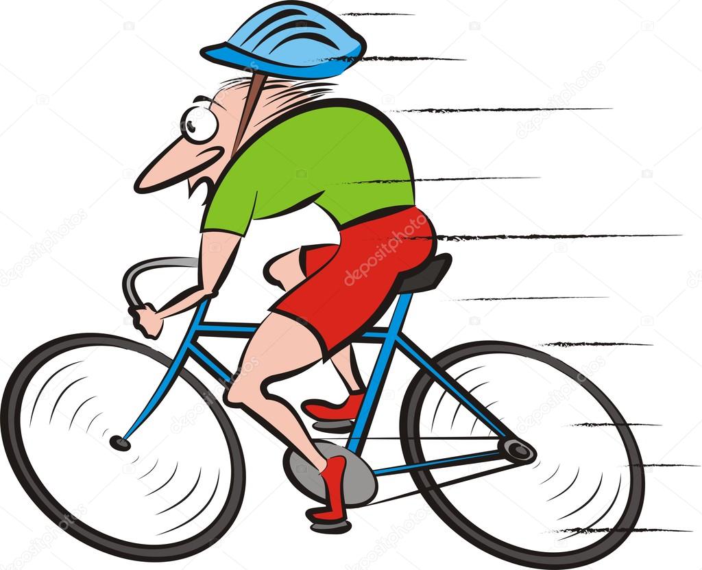 cyclist, cycling - vector bike