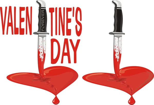 Corazón roto - día de San Valentín — Vector de stock