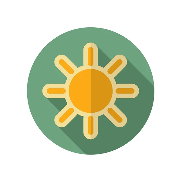 Retro płaski ikona słoneczka. Meteorologia. Pogoda — Wektor stockowy