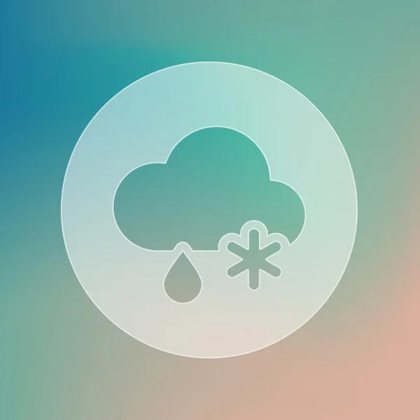 Cloud Snow Rain transparent icon. Weather — Stock Vector