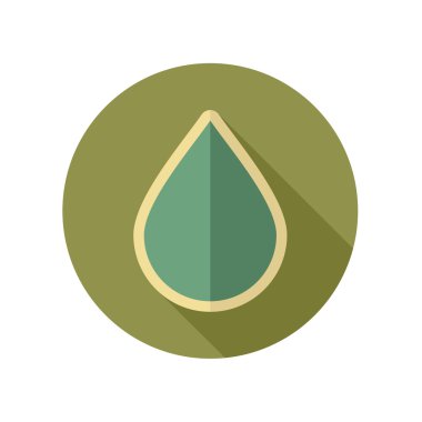 Su yağmur damla retro düz simgesi. Hava durumu 