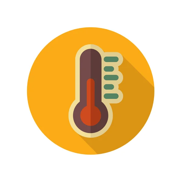 Termometer retro flat ikonen. Meteorologi. Väder — Stock vektor