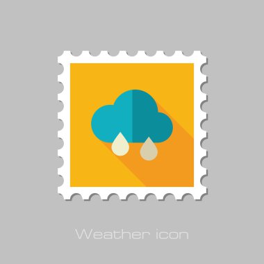 Yağmur bulutu düz pul. Meteoroloji. Hava durumu 