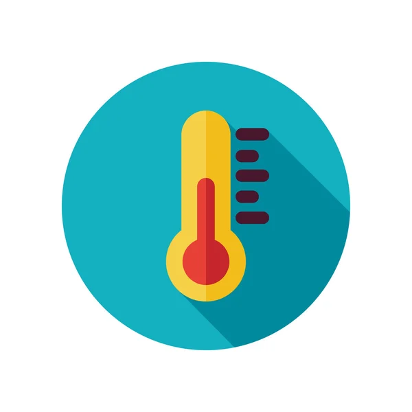 Thermometer platte pictogram. Meteorologie. Weer — Stockvector