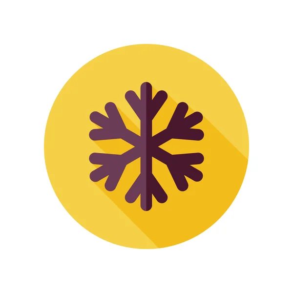 Hópehely hó lapos ikonra. Meteorológia. Időjárás — Stock Vector