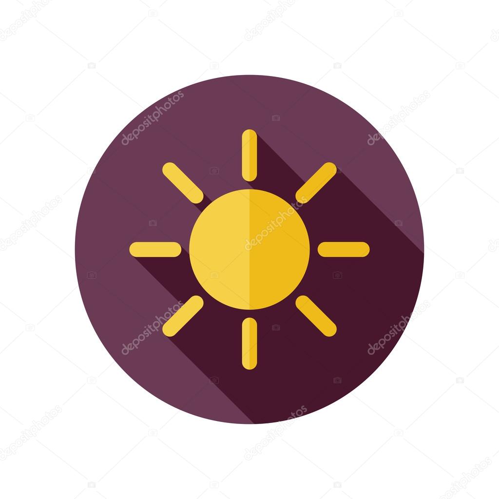 Sun flat icon. Meteorology. Weather 