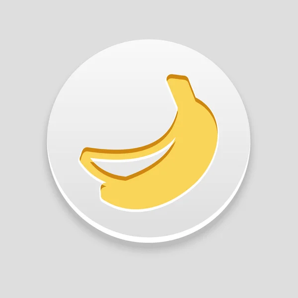 Banaan pictogram. Fruit vectorillustratie — Stockvector