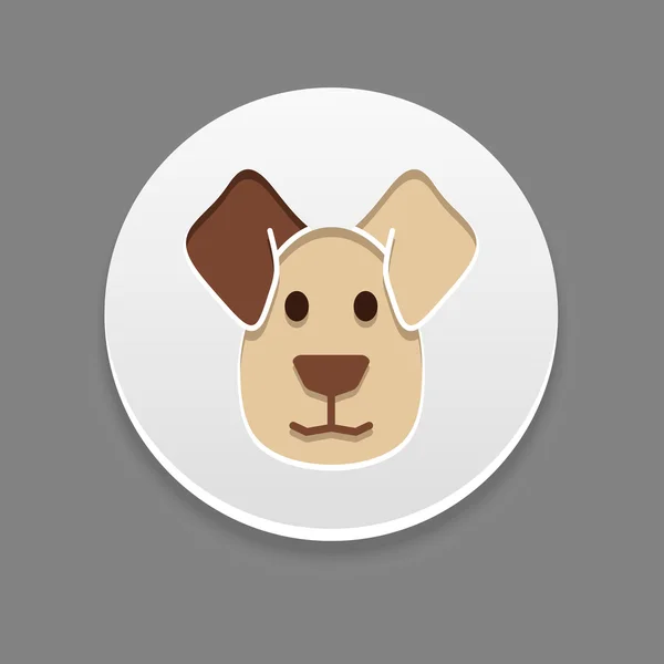Hond pictogram. Boerderij dieren vectorillustratie — Stockvector