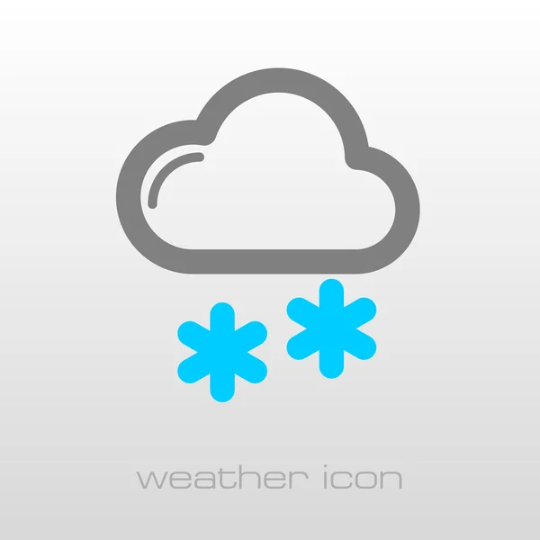Wolke mit Schnee-Symbol. Meteorologie. Wetter — Stockvektor