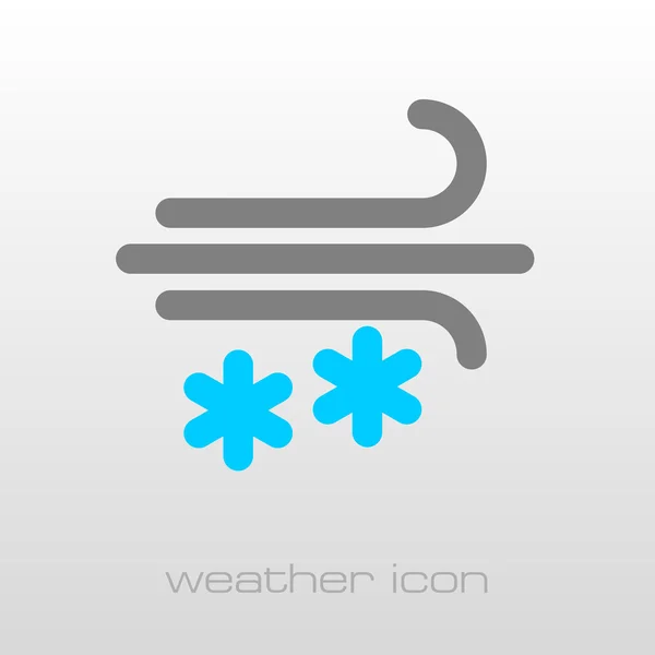 Schneesturm-Ikone. Meteorologie. Wetter — Stockvektor