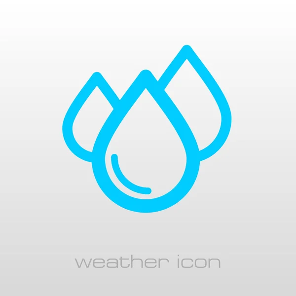 Wassertropfen-Symbol. Meteorologie. Wetter — Stockvektor