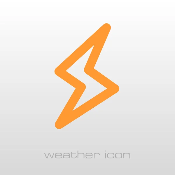 Lightning ikon. Meteorologi. Väder — Stock vektor