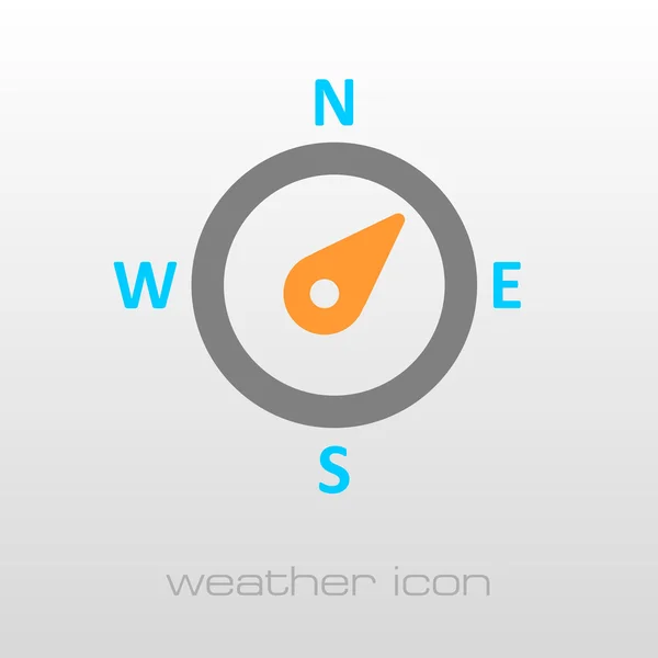Kompass vindros ikon. Meteorologi. Väder — Stock vektor
