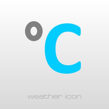 Santigrat derece simgesi. Meteoroloji. Hava durumu 