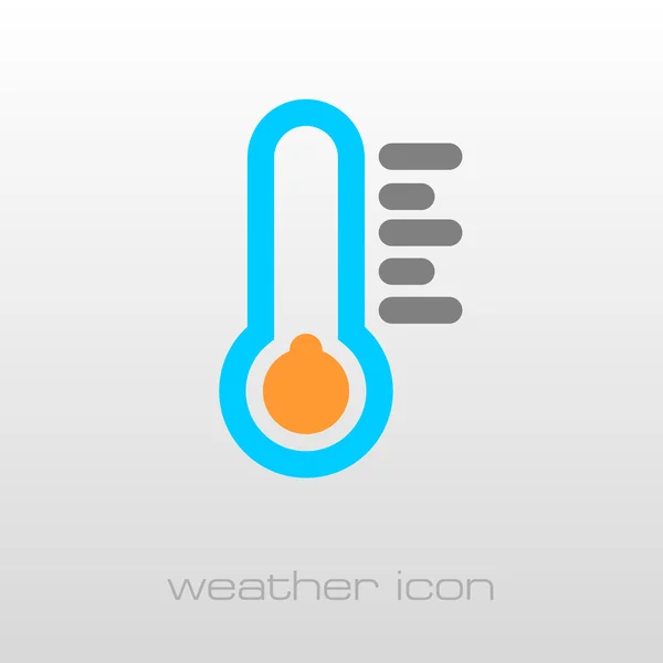 Termometer kall ikon. Meteorologi. Väder — Stock vektor