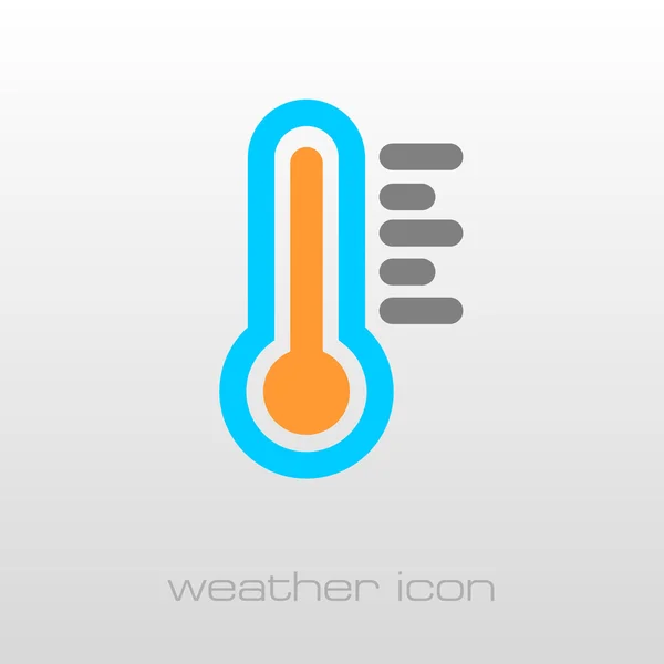 Termometre ısı sıcak simgesi. Meteoroloji. Hava durumu — Stok Vektör