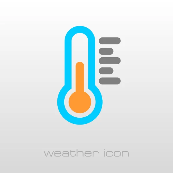 Termometre ısı simgesi. Meteoroloji. Hava durumu — Stok Vektör