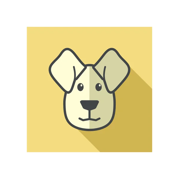 Hond pictogram. Boerderij dieren vectorillustratie — Stockvector