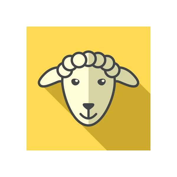 Ovce ikona. Farma zvířat vektorové ilustrace — Stockový vektor