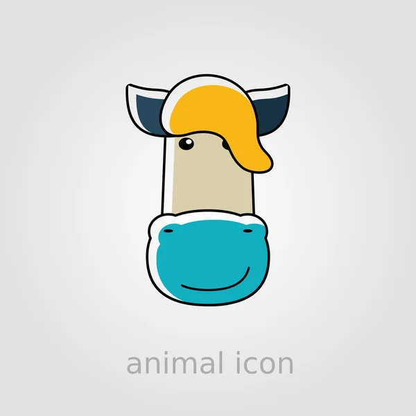 Horse icon. Farm animal vector illustration — Stock Vector
