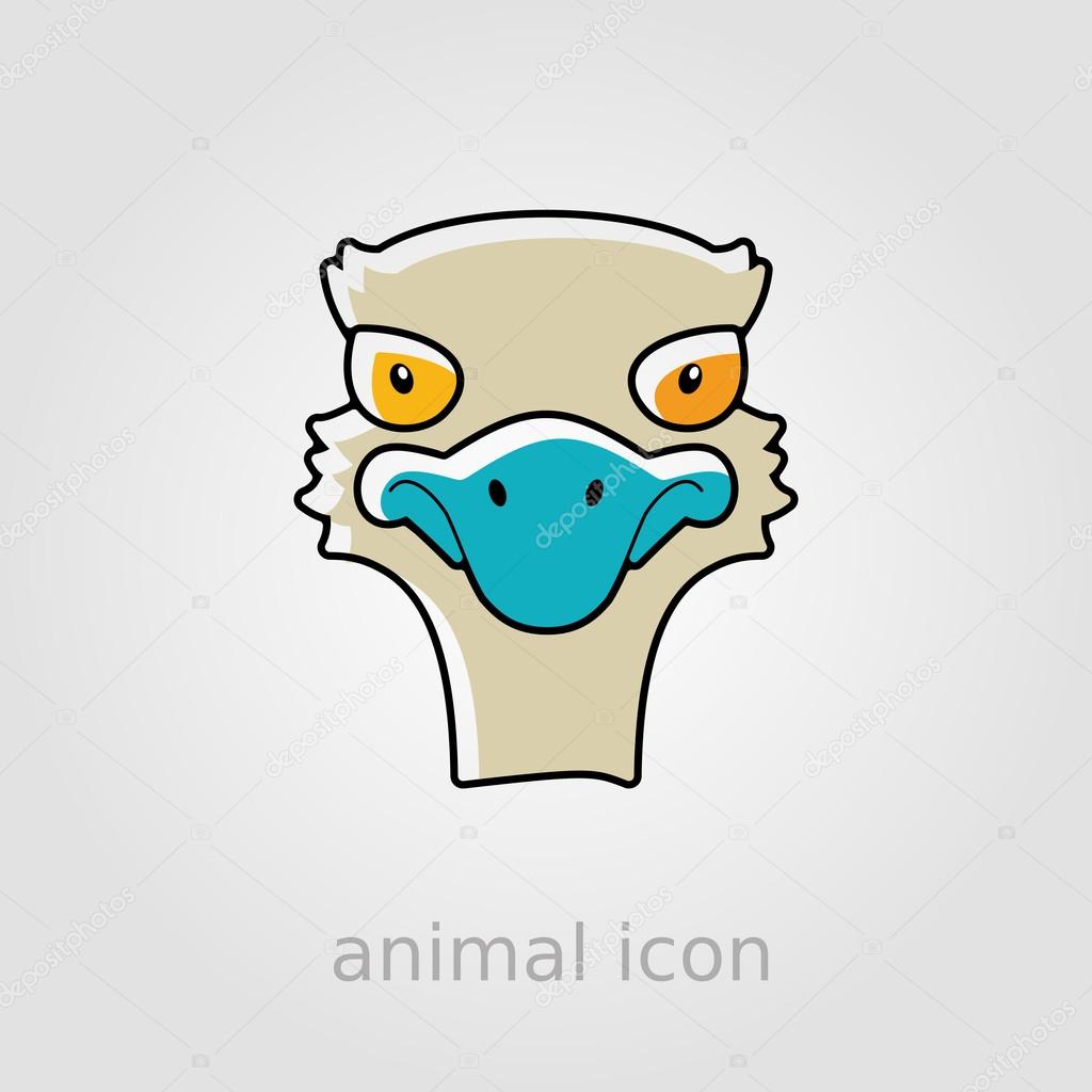 Immagini vettoriali stock di Viso di struzzo | DepositPhotos, image size:1024x1024