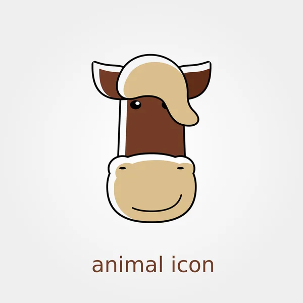 Horse icon. Farm animal vector illustration — Stock Vector