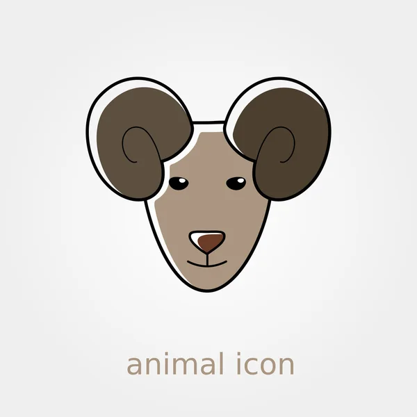 Icône de mouton. Illustration vectorielle des animaux d'élevage — Image vectorielle