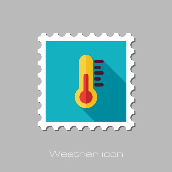 温度计平邮票。气象。天气 — 图库矢量图片