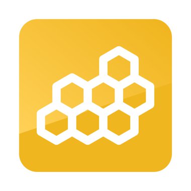 Petek arı vektör simgesi. Bahçe