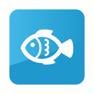 Balık düz simgesi. Hayvan vektör çizim