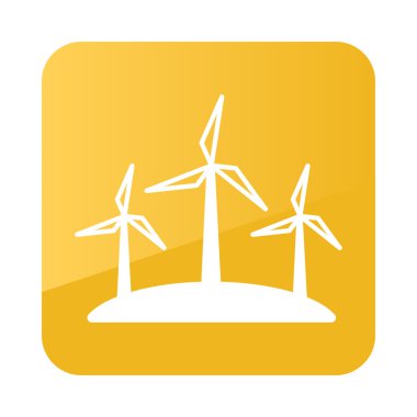 Yel değirmeni vektör simgesi. Çiftlik