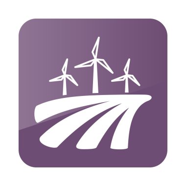 Alan vektör simgesine yel değirmeni. Çiftlik