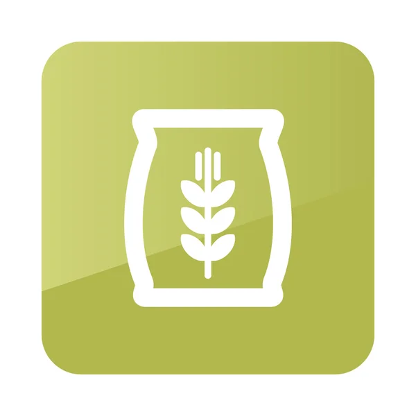Sack of grain vector icon. Farm — Stock Vector