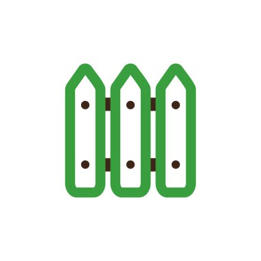 Çit vektör simgesi. Bahçe