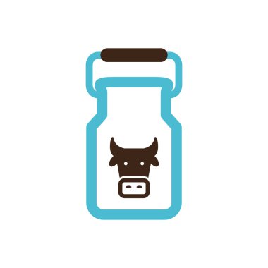 Süt için kapsayıcı simge vektör. Bahçe